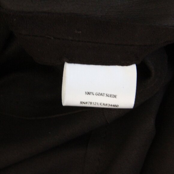 Eileen Fisher Jacket NEW Women Brown Goat Suede Coat medium petite PM - Picture 12 of 15